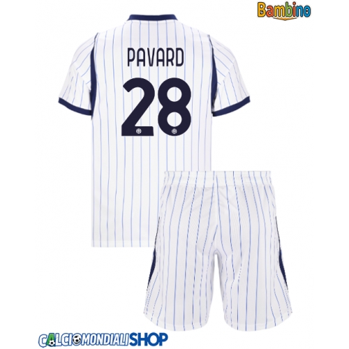 Maglie da calcio Inter Milan Benjamin Pavard #28 Seconda Maglia Bambino 2026-27 Manica Corta + Pantaloni corti)